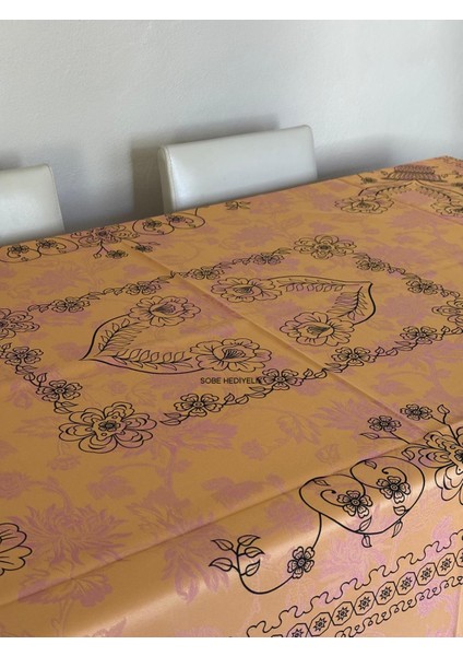 Kolay Temizlenebilir Renkli Çiçek Desenli Dikdörtgen Masa Örtüsü 220X150 cm – Şık, Lüks ve Çeyizlik Model fırsatları