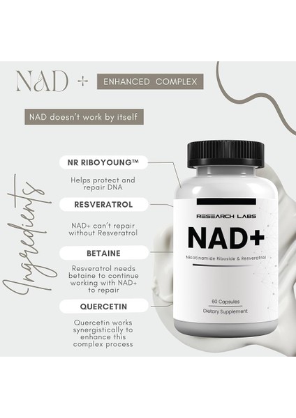 Nad+ Nicotinamide Riboside Quercetin Resveratrol Betaine True Nad Anti Aging