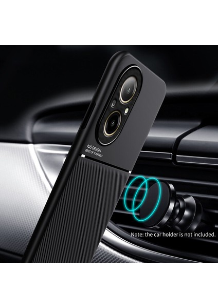 Realme C67 4g Kılıfı, Şık Moire Gömülü Demir Plaka Halkasız Braketli Telefon Kılıfı-Mavi (Yurt Dışından) modelleri