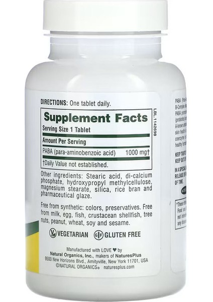 Sustained Release Paba 1,000 Mg 60 Tablet fiyatları