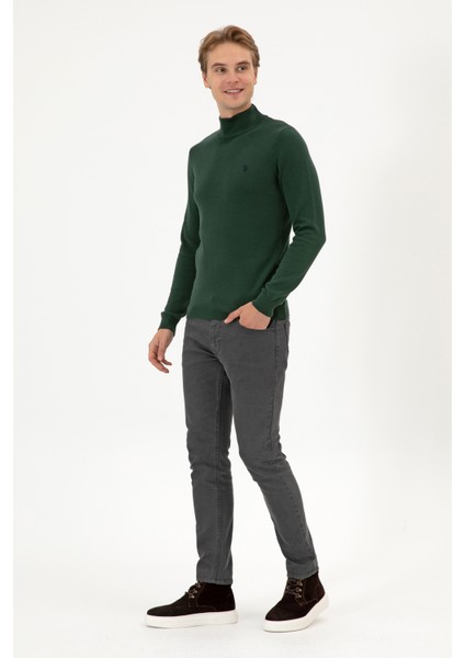 Erkek Koyu Yeşil Kazak /triko 50313712-VR079 fırsatları