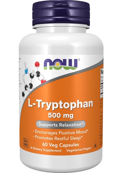 L-Tryptophan 500 Mg Encourages Positive Mood Supports Relaxation 60 Veg Caps