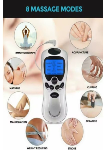 4 Pedli Tens Ems Masaj Cihazı Fonksiyonel Kolay Kullanım 2 Kanal 8 Program indirimleri