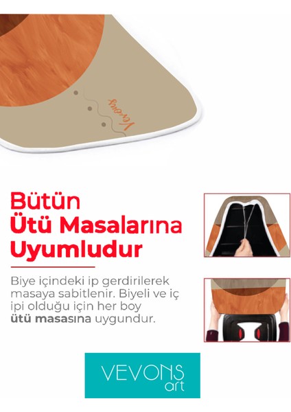 Ütü Masası Kılıfı ve Örtüsü, Keçeli Taban, 50X140 cm fiyatları