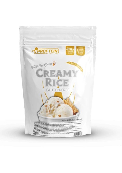 Proftein Cream Of Rice Cream Aromalı Pirinç Unu Yüksek Protein + Karbonhidrat 500 Gram fırsatları