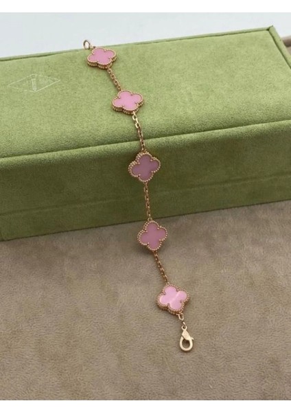 Pembe Yonca Çelik Bileklik fiyatları