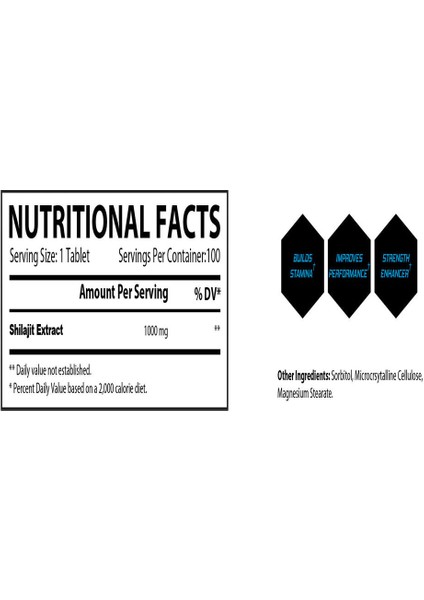 Shılajıt 1000MG 100 Tablets - Abd Menşei fiyatları