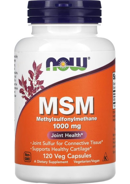 Msm Methylsulfonylmethane 1,000 Mg 120 Veg Capsules