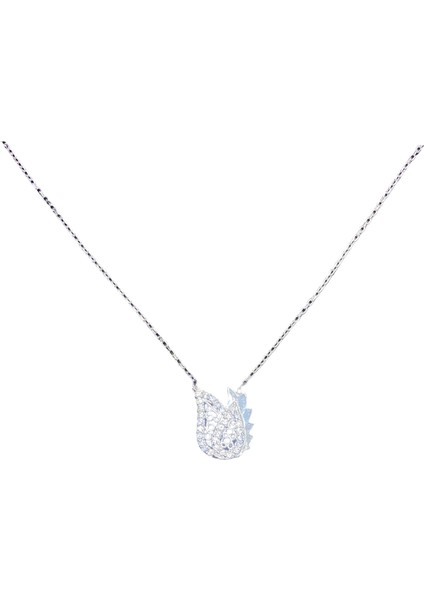 925 Ayar, Zirkon Çift Damla Model, 40-45 cm Kolye Uzunluğu, Ağırlık Ortalama 2-2,5 gr Aralığında, Mükemmel Hediye 925 Ayar Gümüş Kolye (KOD2724)