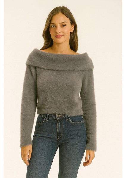 Madonna Yaka Sakallı Triko Kazak