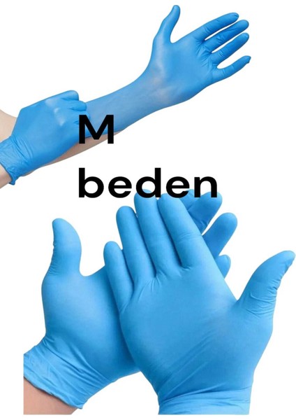 Mavi Nitril M Beden Muayne Eldiveni