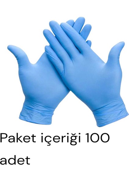 Mavi Nitril M Beden Muayne Eldiveni fiyatları