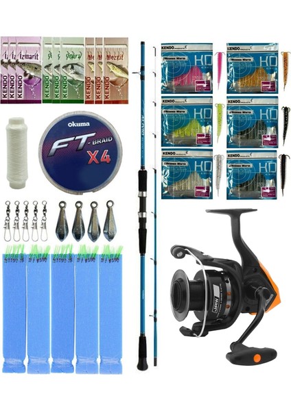 Hazır Tekne Oltası Seti Shimano Kamış Alivio Boat Quiver 1,50M 50-150G 2pc&okuma Jaw-55 3+1bb Olta Makinesi