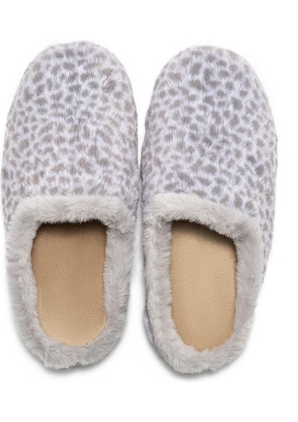 Leopar Kadın Ev Terliği Gri 36/41 indirimleri