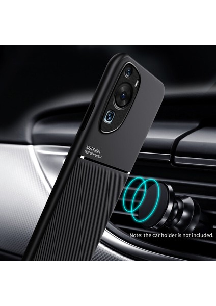 Huawei P60 Art Kılıfı, Şık Moire Gömülü Demir Plaka Halkasız Braketli Telefon Kılıfı-Mavi (Yurt Dışından) modelleri