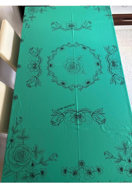 Kolay Temizlenebilir Renkli Çiçek Desenli Dikdörtgen Masa Örtüsü 220X150 cm – Şık, Lüks ve Çeyizlik Model fiyatları