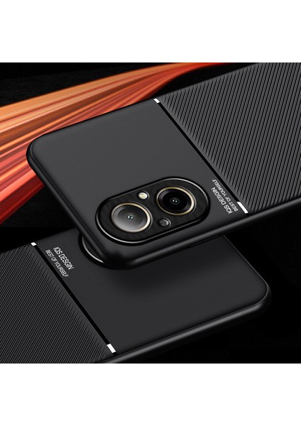 Realme C67 4g Kılıfı, Şık Moire Gömülü Demir Plaka Halkasız Braketli Telefon Kılıfı-Kırmızı (Yurt Dışından) fırsatları