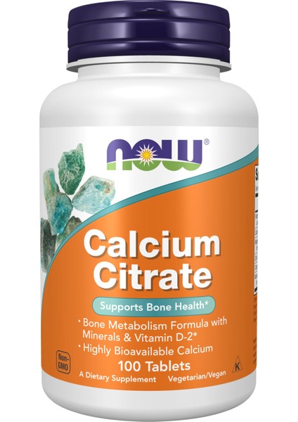 Now Calcium(Kalsiyum) Citrate (Zinc+Copper+Magnesium) 100 Tablets