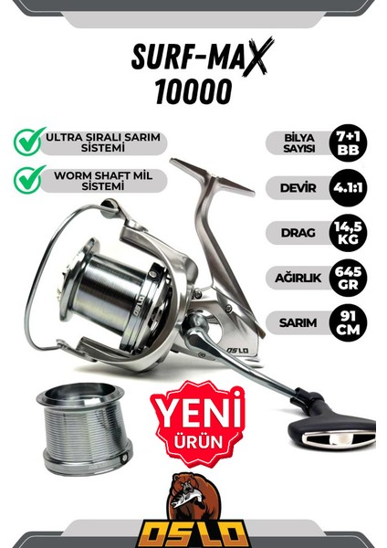 Surf Max 10000 Surf Olta Makinesi (Yedek Kafalı)