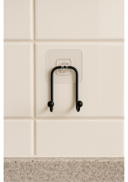 Banyo ve Mutfak Askılığı Siyah 2 Adet Ponçik Çok Amaçlı Askılık modelleri