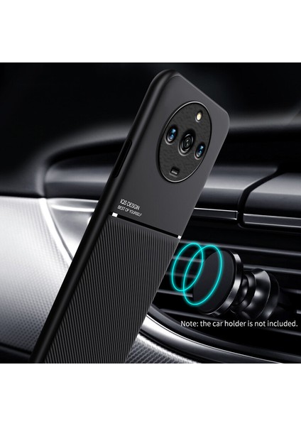 Realme 11 Kılıfı, Şık Moire Gömülü Demir Plaka Halkasız Braketli Telefon Kılıfı-Siyah (Yurt Dışından) modelleri