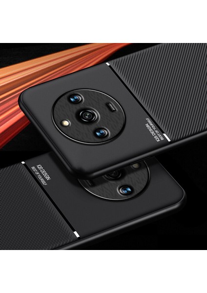 Realme 11 Kılıfı, Şık Moire Gömülü Demir Plaka Halkasız Braketli Telefon Kılıfı-Siyah (Yurt Dışından) fırsatları