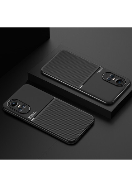 Oppo RENO10 Kılıfı, Şık Moire Gömülü Demir Plaka Halkasız Braketli Telefon Kılıfı-Siyah (Yurt Dışından) indirimleri