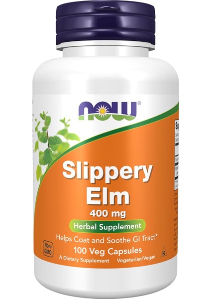Slippery Elm (Ulmus Rubra) 400 Mg, 100 Veg Caps