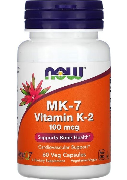 , Mk7 Vitamin K2, 100 Mcg, 60 Veg Capsules