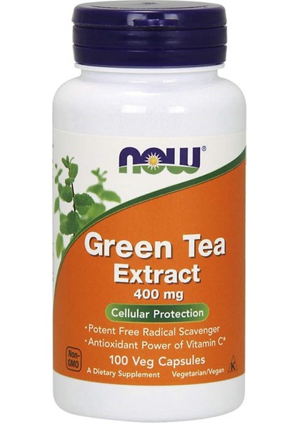 Now Green Tea Extract + C Vitamin (Yeşil Çay EKSTRAKTI)400 Mg 100 Kapsül