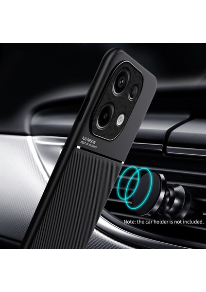 Xiaomi Redmi Note 13 4g Kılıfı, Şık Moire Gömülü Demir Plaka Halkasız Braketli Telefon Kılıfı-Kırmızı (Yurt Dışından) modelleri