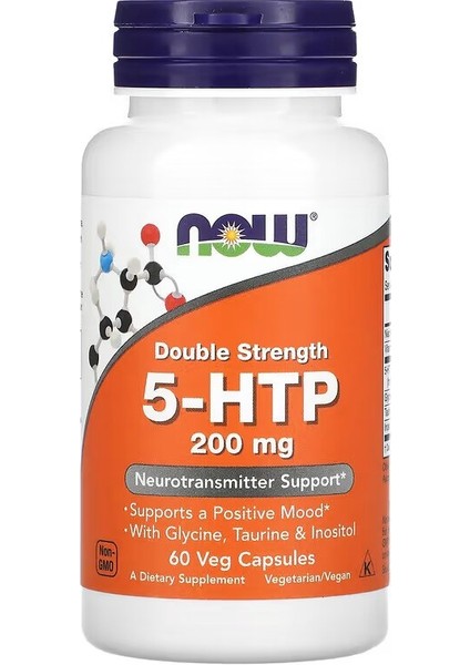 , 5-Htp, Inositol , Glycine , Taurine , Niacin Double Strength, 200 Mg, 60 Veg Capsules