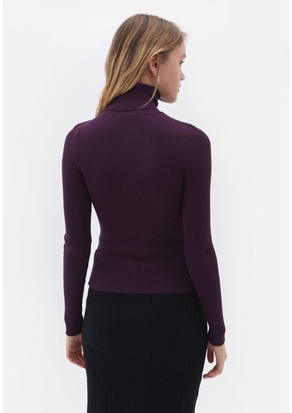 Kadın Pamuklu Balıkçı Yaka Kaşkorse Şardonlu Fitilli Slimfit Kazak Body Standart fiyatları