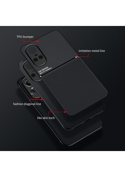 Oppo RENO10 Kılıfı, Şık Moire Gömülü Demir Plaka Halkasız Braketli Telefon Kılıfı-Mavi (Yurt Dışından) fiyatları