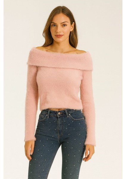 Madonna Yaka Sakallı Triko Kazak