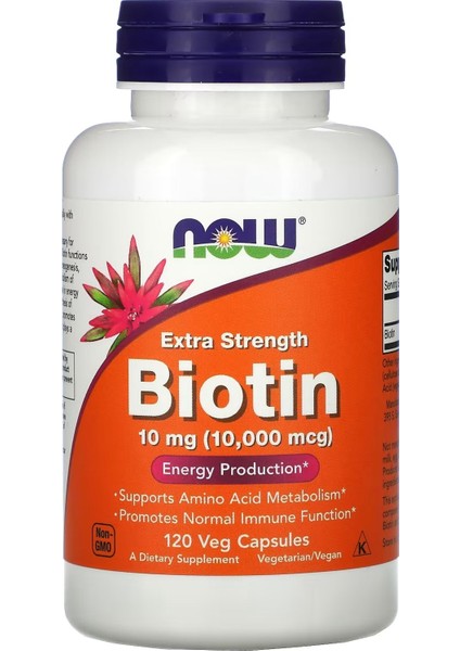 , Extra Strength Biotin, 10 Mg (10,000 Mcg), 120 Veg Capsules