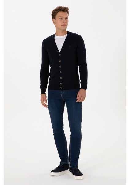 Erkek Lacivert Hırka (Triko) 50313702-VR033 fırsatları