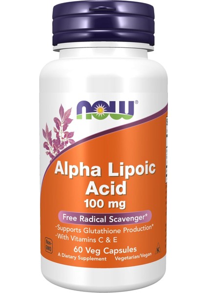 Supplements, Alpha Lipoic Acid 100 Mg With Vitamins C & E, Free Radical Scavenger*, 60 Veg Caps