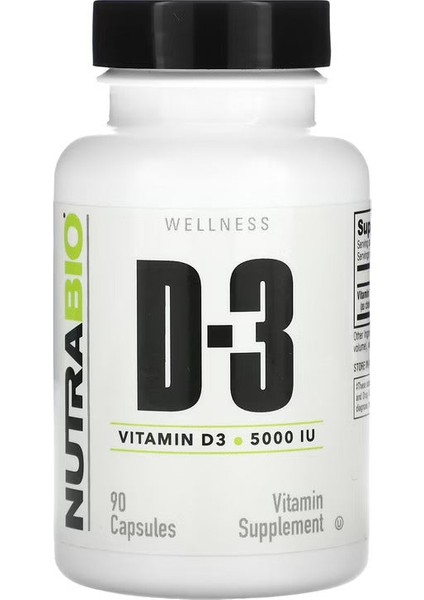 Vitamin D3 125 Mcg 5,000 Iu, 90 Capsules