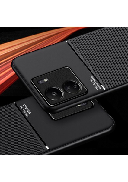 Xiaomi Redmi 13C 4g Kılıfı, Şık Moire Gömülü Demir Plaka Halkasız Braketli Telefon Kılıfı-Kırmızı (Yurt Dışından) fırsatları