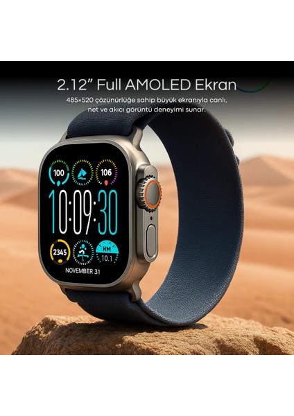 HK11 Ultra 3 Akıllı Saat 2.02” Amoled Ekran | Nfc & Bluetooth | Aı Sesli Asistan | Android & Ios Uyumlu fiyatları