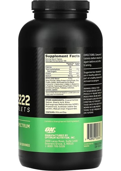 Optimum Superior Amino 2222 320 Tablets - 160 Servis fiyatları