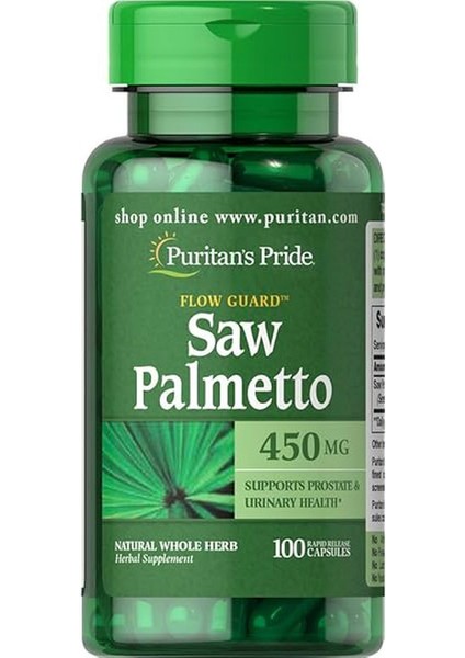 Saw Palmetto 450 Mg 100 Caps