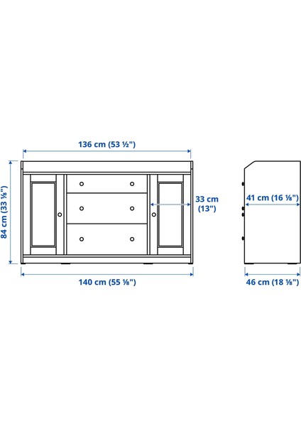 Hauga Konsol Gri 140 x 84 cm fiyatları