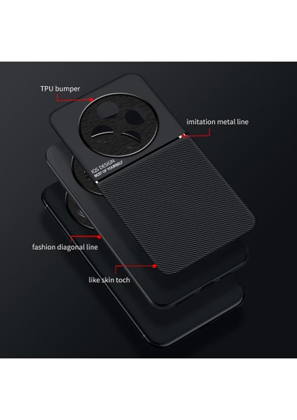 Xiaomi Redmi 14C Kılıfı, Şık Moire Gömülü Demir Plaka Halkasız Braketli Telefon Kılıfı-Kırmızı (Yurt Dışından) fiyatları