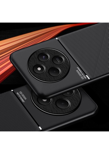 Xiaomi Redmi 14C Kılıfı, Şık Moire Gömülü Demir Plaka Halkasız Braketli Telefon Kılıfı-Kırmızı (Yurt Dışından) fırsatları