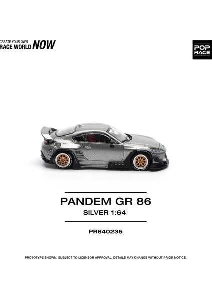 1:64 Pandem GR86 Silver – Açılabilir Kaputlu Metal Diecast Model Araba PR640235 indirimleri