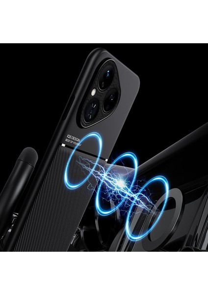 Huawei Pura 80 Pro Kılıfı, Şık Moire Gömülü Demir Plaka Halkasız Braketli Telefon Kılıfı-Kırmızı (Yurt Dışından) modelleri