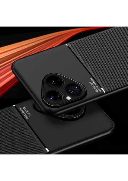 Huawei Pura 80 Pro Kılıfı, Şık Moire Gömülü Demir Plaka Halkasız Braketli Telefon Kılıfı-Kırmızı (Yurt Dışından) indirimleri