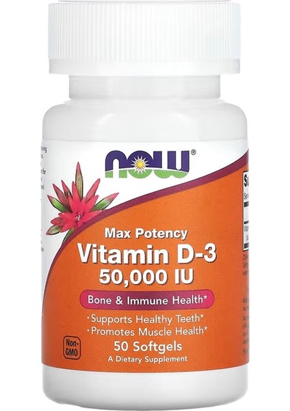 Vitamin D3 Max Potency 50,000 Iu 50 Softgels